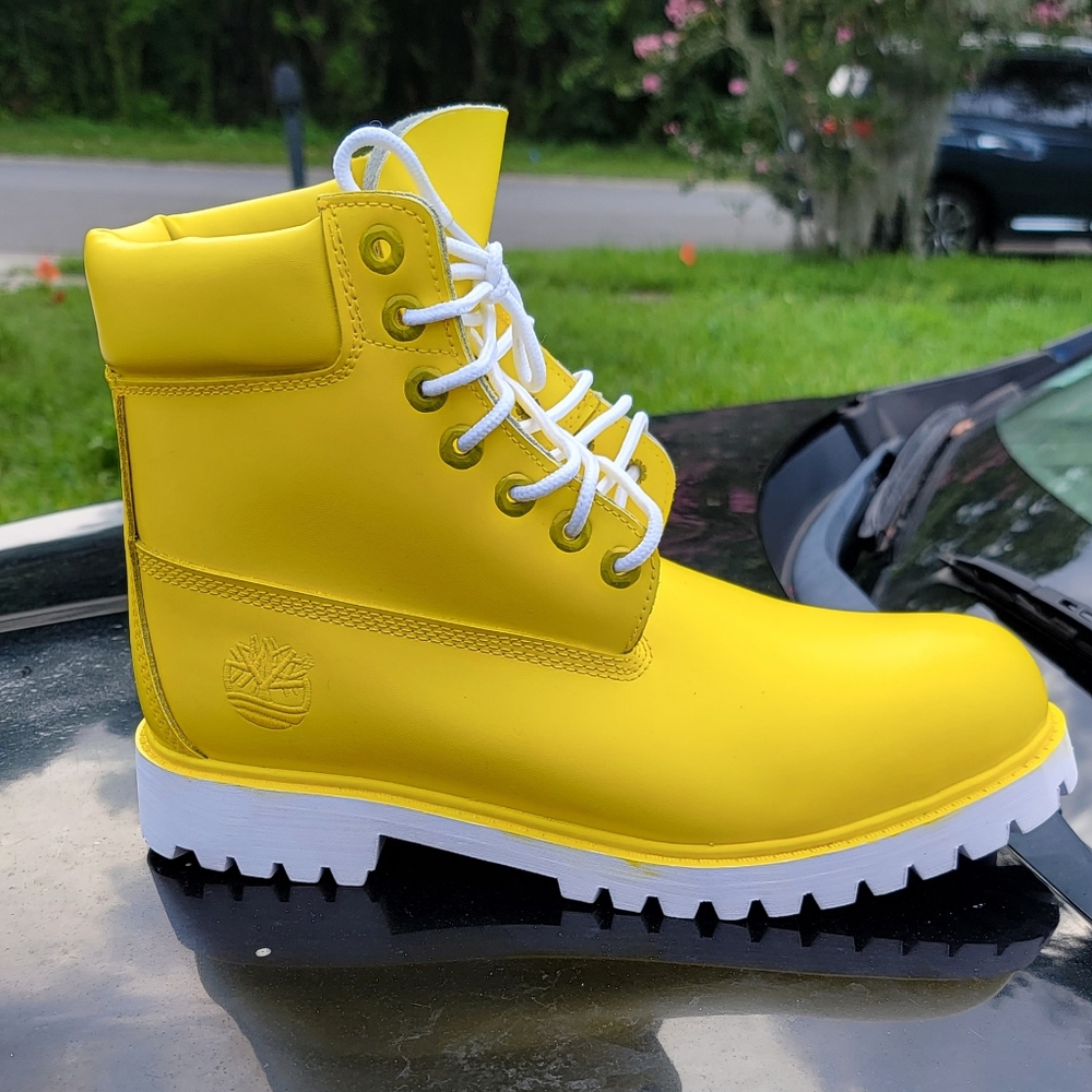 Timberland boots yellow custom